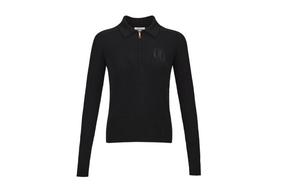 Джемпер с ребристым узором и вышитым логотипом BALLY, черный