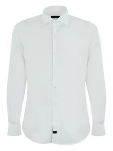 Рубашка с длинными рукавами и отложным воротником Fay, белый