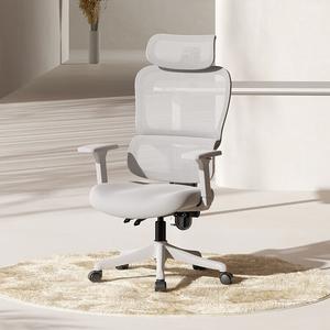 Эргономичное кресло SIHOO M56C Gray с двойной спинкой, регулировкой высоты 6 см, откидыванием на 145°, подставкой для ног PP и регулируемыми подлокотниками