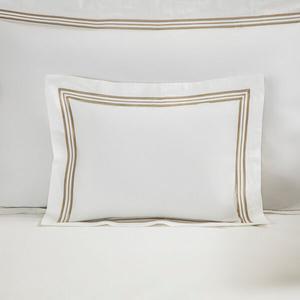 Декоративная наволочка Frette Triplo Bourdon Boudoir, 30x40, белый/бежевый