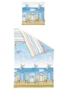 Комплект постельного белья Coastal Dream из 2 предметов из сирсакера 135x200 см в синем цвете JACK, 135x200 см