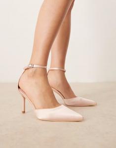 Туфли Be Mine Bridal Vennie на каблуке-рюмочке из нежно-розового атласа