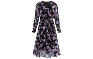 KARL LAGERFELD / Karl Lagerfeld Jeans Karl Lagerfeld платье с длинными рукавами женское черное фиолетовое