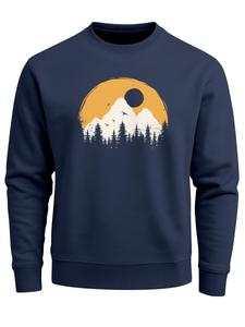 Толстовка Neverless Berge Sonne, темно-синий