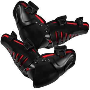 Мотоциклетные наколенники Mikinona, защитные наколенники для езды на велосипеде, красная ткань и черный верх, спортивная защитная экипировка для езды на открытом воздухе и мотокросса, защита коленей и голеней для мужчин., Red