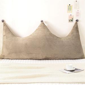 Hveqohls Подушка для изголовья кровати в виде короны принцессы со съемным чехлом, коричневая Brown