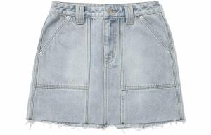 COVERNAT Джинсовая короткая юбка SS24 для женщин светло-голубой