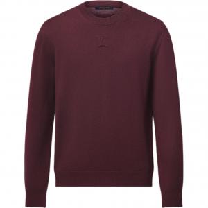 1AGIHS Lvse Lv Футболка с вышивкой LOUIS VUITTON, Бордово-красный