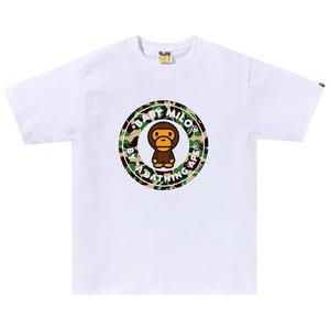 Футболка BAPE ABC Camo Milo Busy Works Tee, White/Green