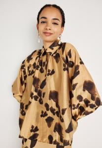 Блуза MSCH Copenhagen ROMINA, Iced Coffee/Brown