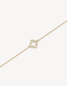 Водонепроницаемый браслет D.LOUISE Cz Clover из золота D. Louise