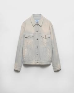 Вельветовая куртка-блузон Prada, светло-голубой