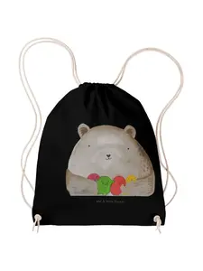 Спортивная сумка Mr & Mrs Panda Sportbeutel Bär Gefühl ohne Spruch, черный