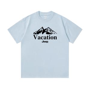 Футболка Unisex Crew Neck Moderate Jeep, sky синий