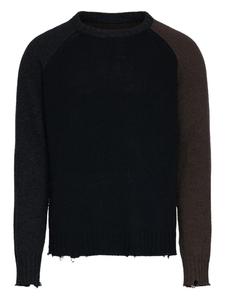 Джемпер с потертым краем MM6 Maison Margiela, коричневый