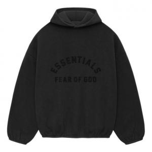 Худи Fear of God Essentials Nylon Fleece Hoodie 'Black', черный
