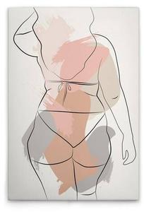 Картина на холсте A.S. Création Positivity 3 цвет weissschwarzgraurosabeige