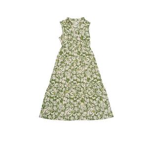 Женское летнее платье без рукавов с цветочным принтом, плиссированное, с воротником и рюшами Inspire Chic