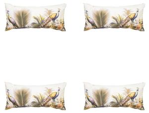 Декоративная подушка Madison Flore 4er-Set, фиолетовый - текстиль - 60 x 10 x 28 см