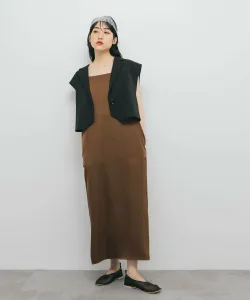 Атласное платье-комбинация Kbf, цвет Brown