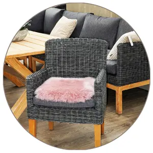 Подушка для сиденья Heitmann Felle из овечьей кожи, примерно 44 x 44 см, цвет: натуральный белый 407WE