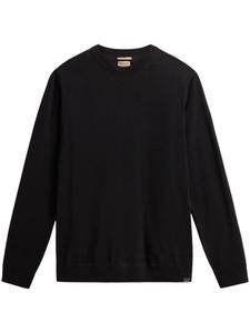 Woolrich джемпер вязаный с логотипом, черный