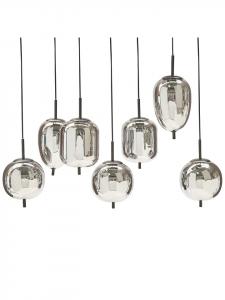 Beliani Подвесные светильники TARLO серебристо-черного цвета - (Ш) 90 x (В) 122 x (Д) 35 см