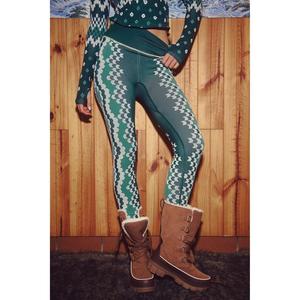 Женские леггинсы Myoko Jacquard Base Free People, Isle Knit Evergreen