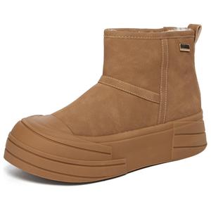 ZGR Утепленные короткие зимние ботинки для женщин с эффектом увеличения роста - каштан, цвет Chestnut