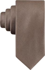 Классический однотонный галстук Calvin Klein для мужчин - деловой костюм, свадебный галстук и другие торжественные случаи, Taupe