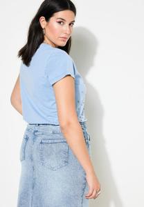 Футболка с принтом CLASSIC SHAPE VINTAGE LOOK STRASS Studio Untold, синий деним