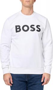 Толстовка спортивная French Terry с логотипом BOSS, Blank White