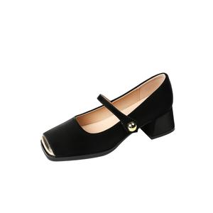 TATAYA Туфли Мэри Джейн на блочном каблуке 4,5 см женские — черные, цвет Black