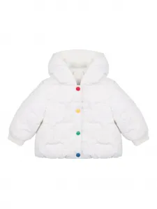 Стеганый пуховик Moschino Kids, белый