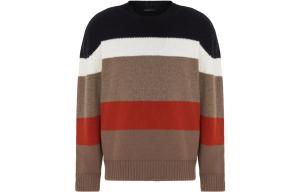 Джемпер в полоску, связанный интарсией Emporio Armani, мультиколор