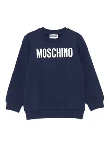 Толстовка с логотипом Moschino Kids, синий