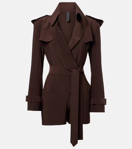 Джемпер-комбинезон Norma Kamali, коричневый