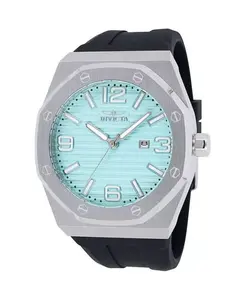 Мужские кварцевые часы Huracan 45773 с тремя стрелками и бирюзовым циферблатом Invicta, black