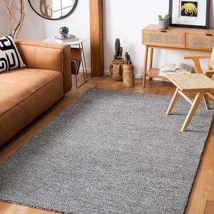 Ковер SAFAVIEH, 183 x 183 см, Metro Collection, Black & Ivory, ручной работы из шерсти, идеален для помещений с высокой проходимостью в гостиной, спальне (MET867Z)