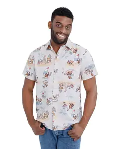 Мужская гавайская рубашка на пуговицах для мальчиков в семейном стиле Paw Patrol, коричневый/бежевый