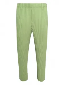 Плиссированные брюки Issey Miyake, зеленый