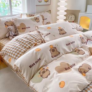 MUJI Комплект постельного белья 1,5-спальный 4 предмета, пододеяльник 150x200 см