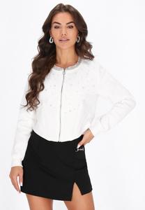 Толстовка faina Zip-up sweatshirt, Offwhite/Off-White