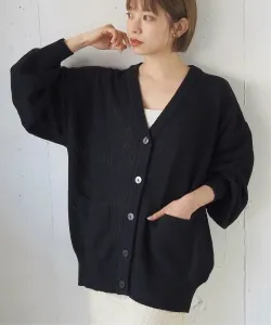 Отличный/Разноцветный вязаный кардиган с V-образным вырезом большого размера