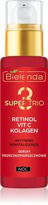 Супер трио освежающая сыворотка ночной уход Bielenda, 30 мл