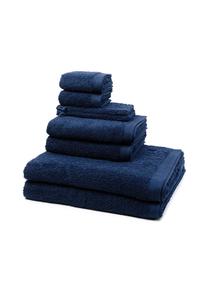 Набор банных полотенец MöVe Superwuschel, 8 штук, темно-синий