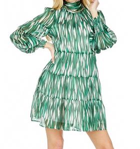 Платье с запахом на шее в зеленом оттенке Drop Joy Joy