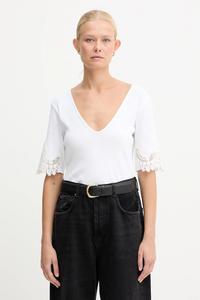 Хлопковая футболка Twinset, белый