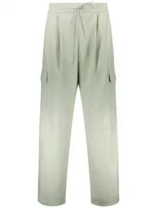 Кожаные брюки карго YVES SALOMON, зеленый