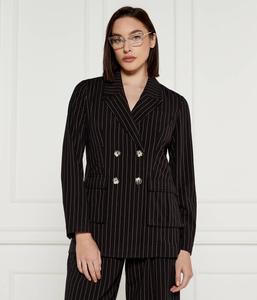 Пиджак женский Dkny в полоску двубортный, черный